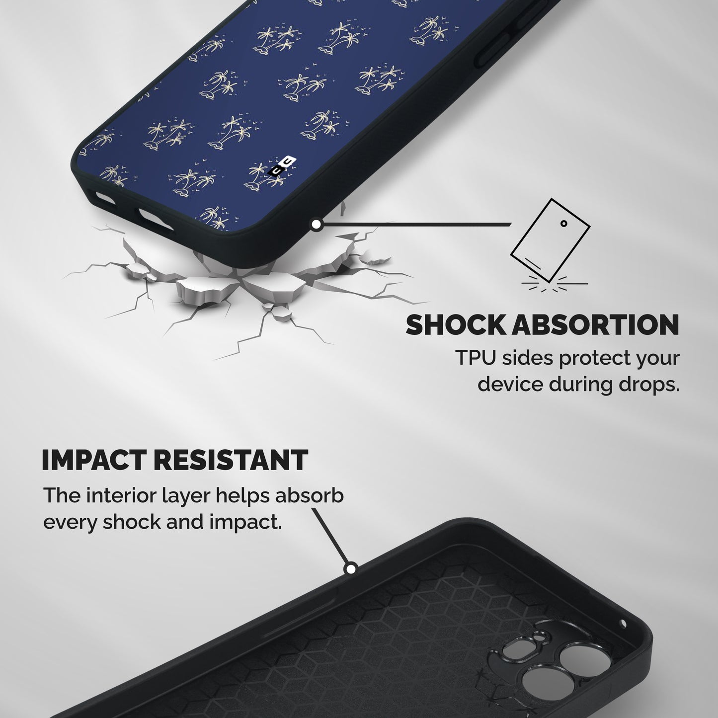 Beach Trees Shockproof Hybrid Protection (Metal + TPU) Back Case Cover
