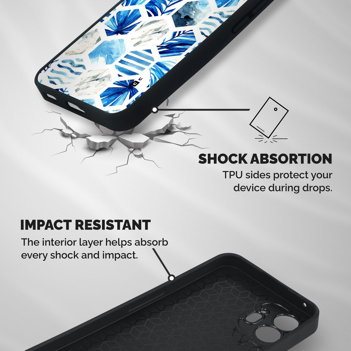 Beach Vibes Pentagon Design Shockproof Hybrid Protection (Metal + TPU) Back Case Cover