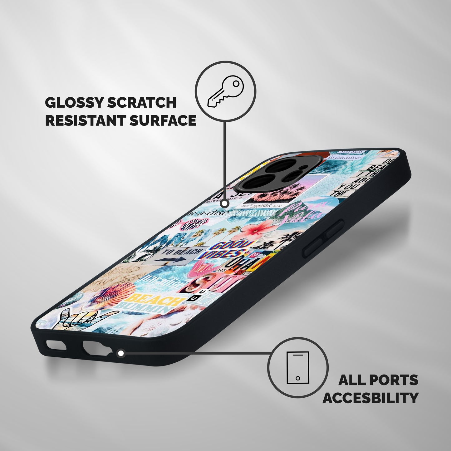 Beaching Life Shockproof Hybrid Protection (Metal + TPU) Back Case Cover