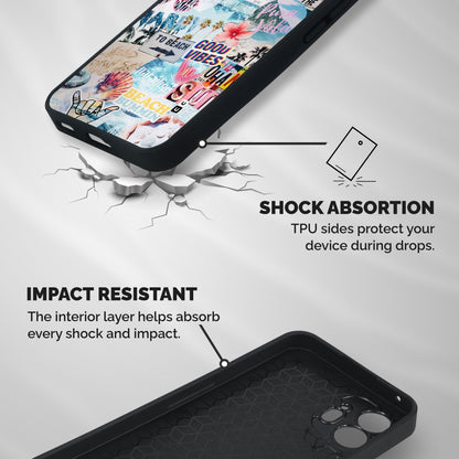 Beaching Life Shockproof Hybrid Protection (Metal + TPU) Back Case Cover