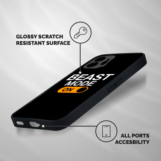 Beast Mode Switched On Shockproof Hybrid Protection (Metal + TPU) Back Case Cover