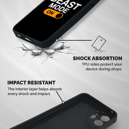 Beast Mode Switched On Shockproof Hybrid Protection (Metal + TPU) Back Case Cover