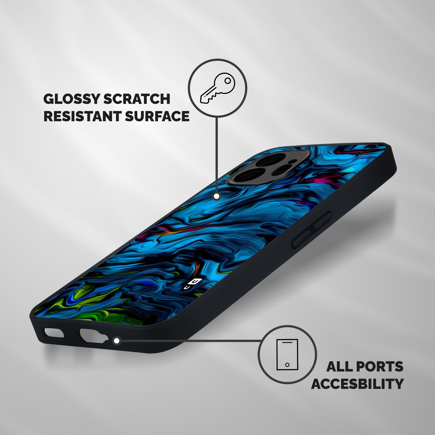 Beautiful Abstract Design Art Shockproof Hybrid Protection (Metal + TPU) Back Case Cover