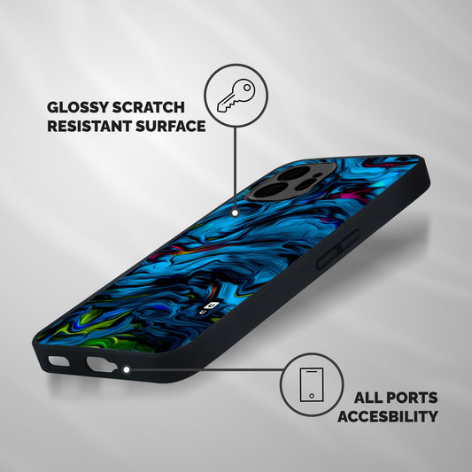 Beautiful Abstract Design Art Shockproof Hybrid Protection (Metal + TPU) Back Case Cover