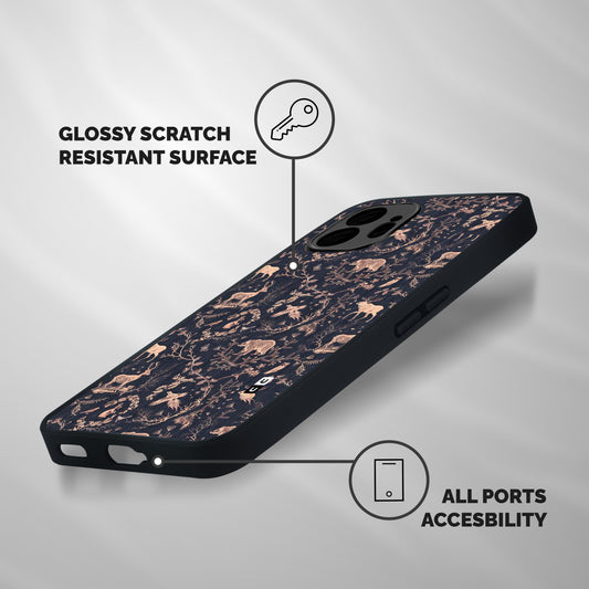Beautiful Animal Design Shockproof Hybrid Protection (Metal + TPU) Back Case Cover