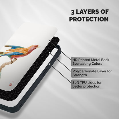 Beautiful Bird Shockproof Hybrid Protection (Metal + TPU) Back Case Cover