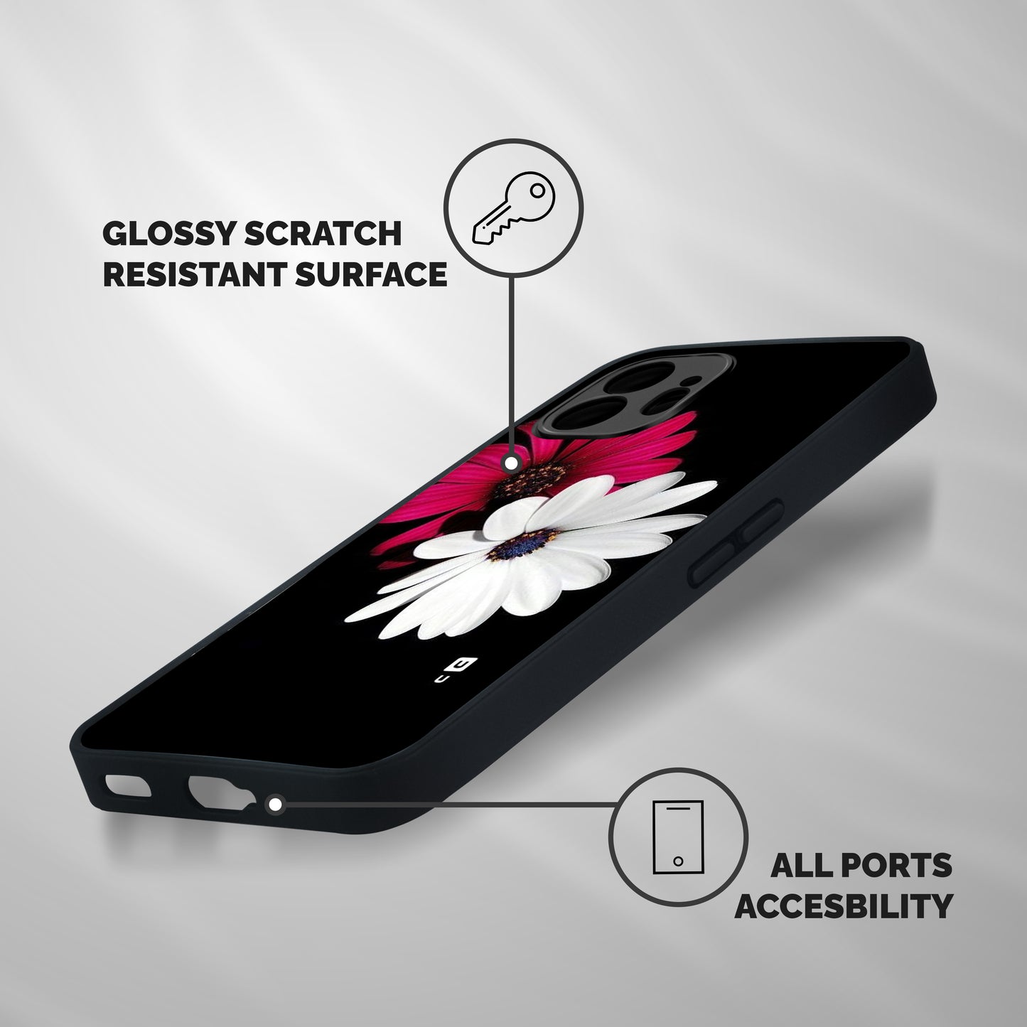 Beautiful Blooming Shockproof Hybrid Protection (Metal + TPU) Back Case Cover