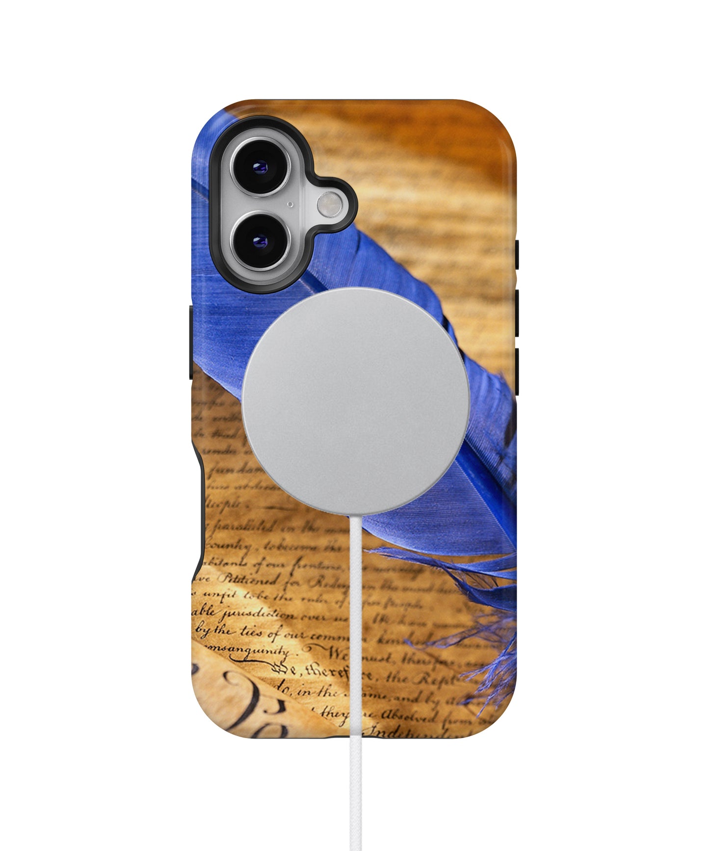 Beautiful Blue Feather MagSafe Bumper Case