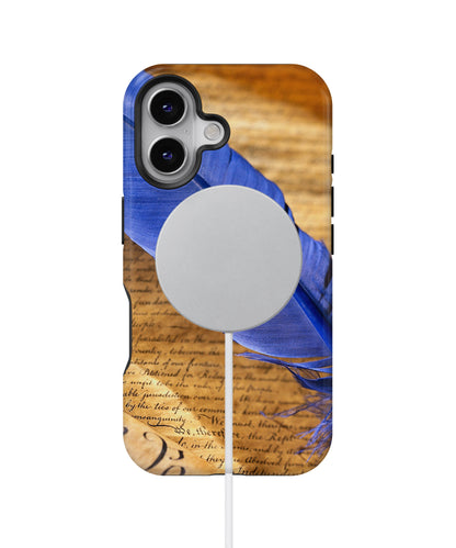 Beautiful Blue Feather MagSafe Bumper Case