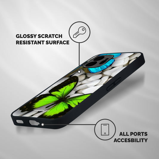 Beautiful Butterflies Shockproof Hybrid Protection (Metal + TPU) Back Case Cover