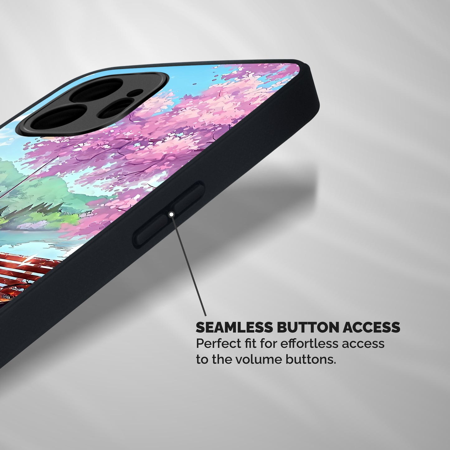 Beautiful Cherry Blossom Landscape Shockproof Hybrid Protection (Metal + TPU) Back Case Cover