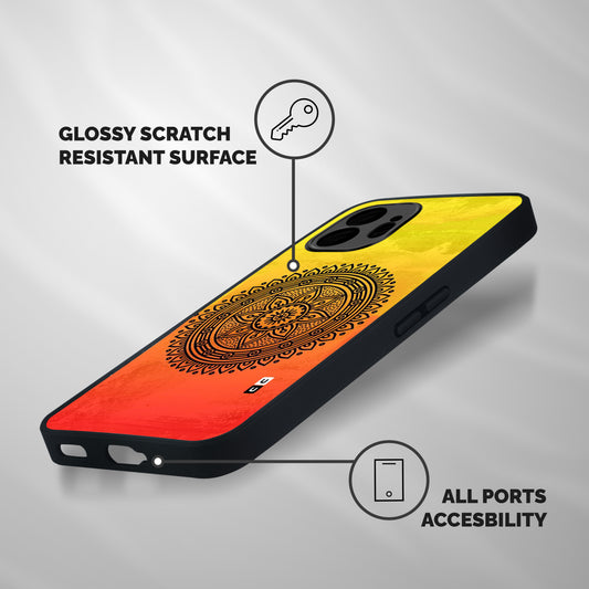 Beautiful Circle Art Shockproof Hybrid Protection (Metal + TPU) Back Case Cover