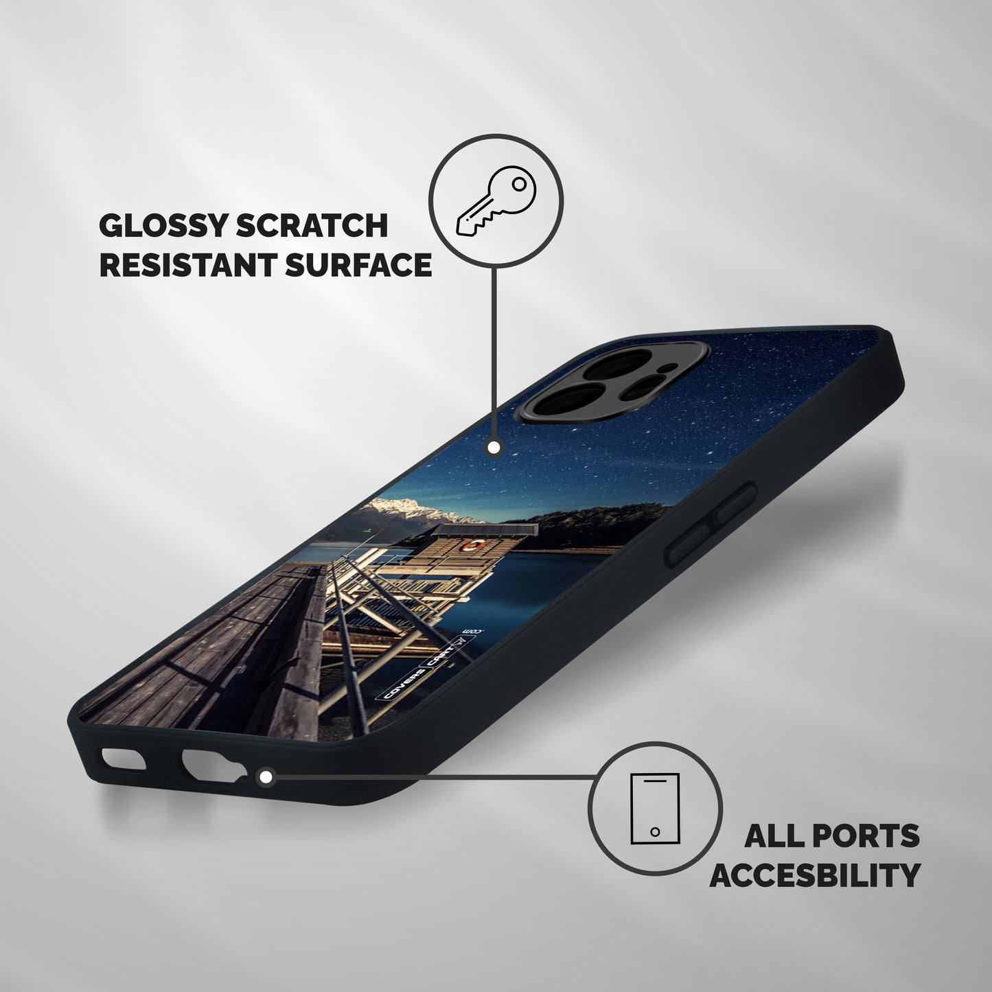 Beautiful Dock Hut Shockproof Hybrid Protection (Metal + TPU) Back Case Cover