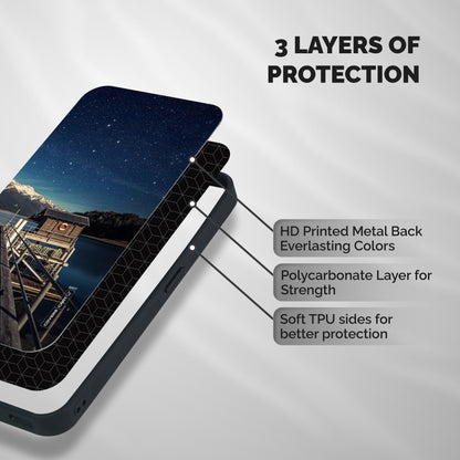 Beautiful Dock Hut Shockproof Hybrid Protection (Metal + TPU) Back Case Cover