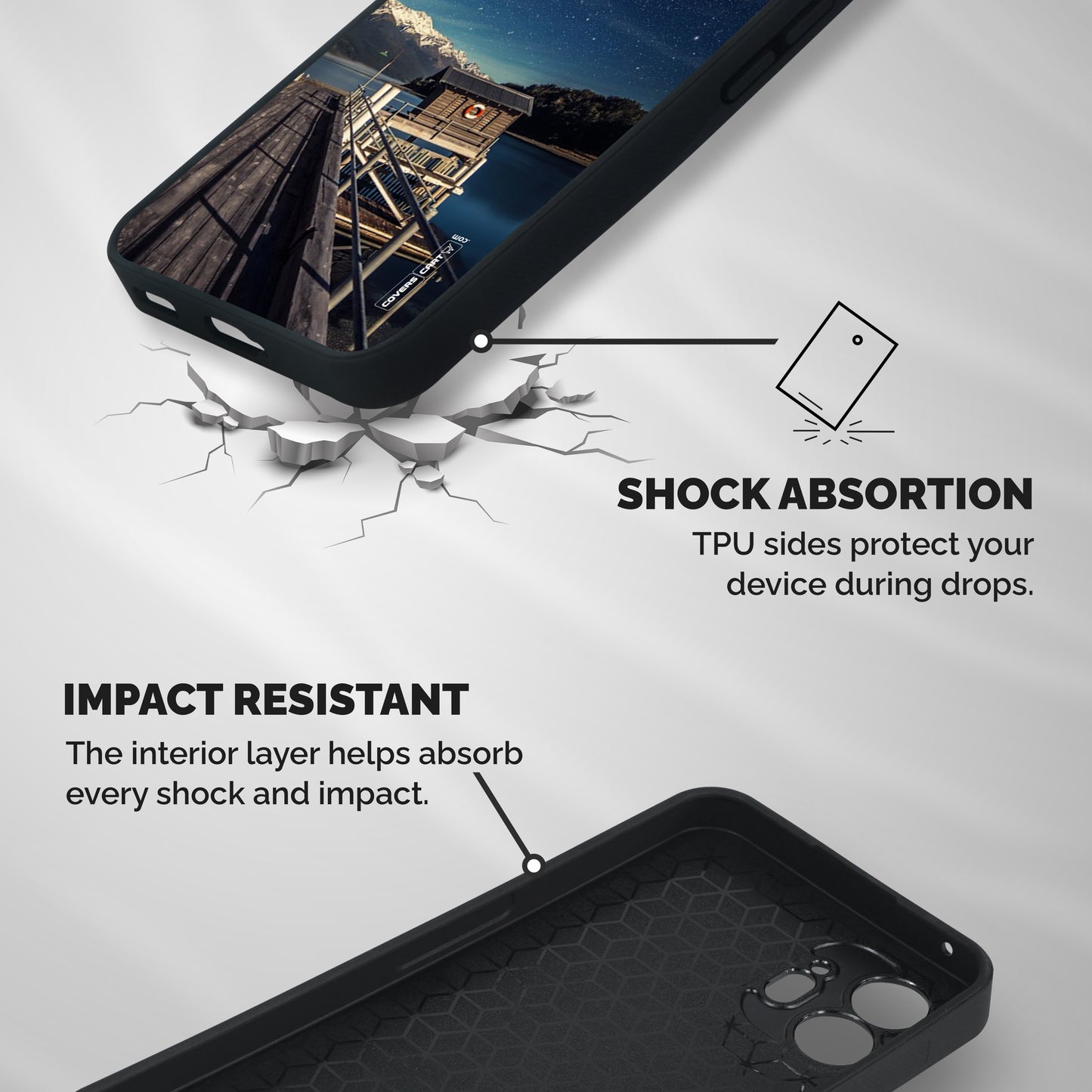 Beautiful Dock Hut Shockproof Hybrid Protection (Metal + TPU) Back Case Cover