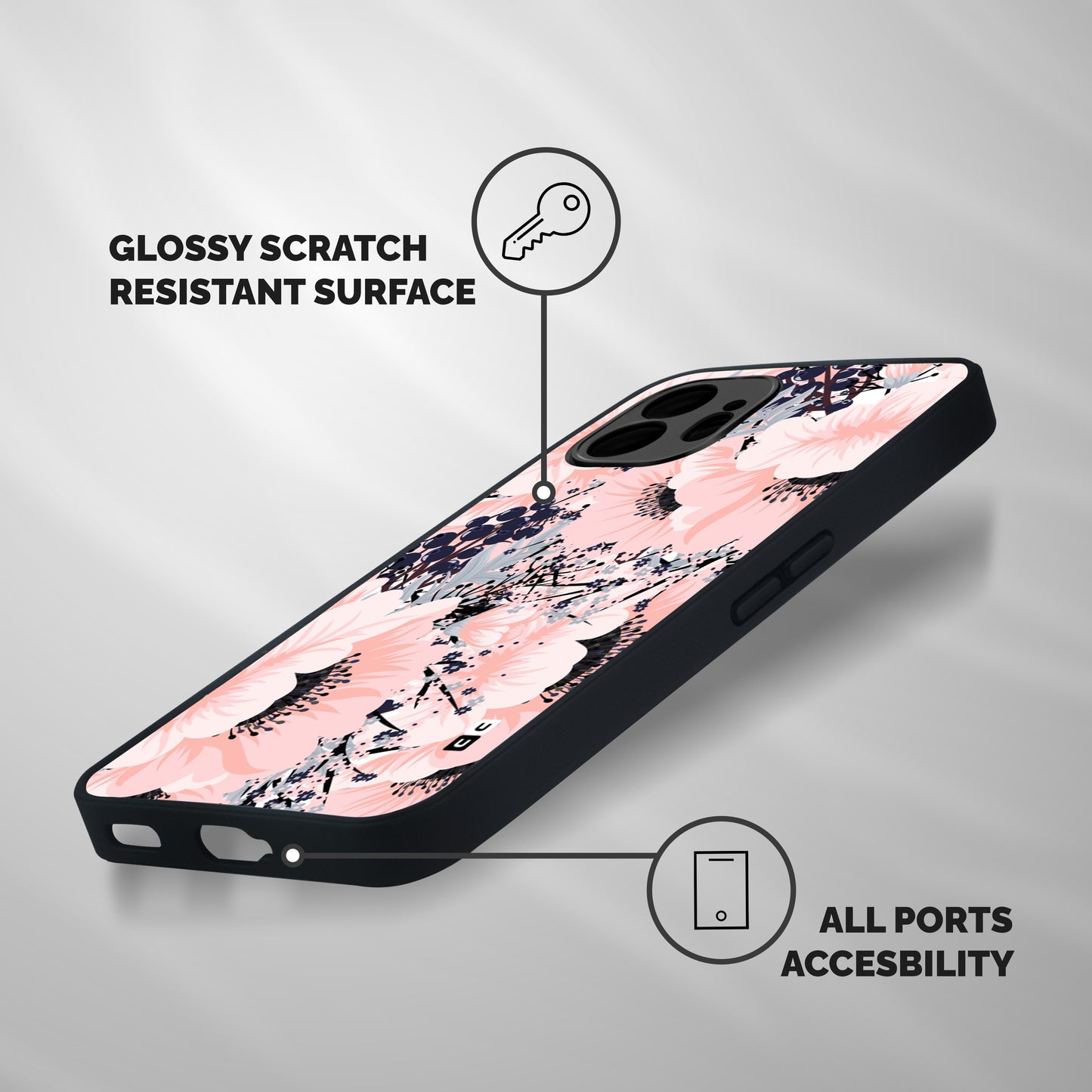 Beautiful Flowers Shockproof Hybrid Protection (Metal + TPU) Back Case Cover