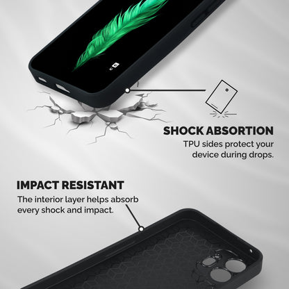 Beautiful Green Feather Shockproof Hybrid Protection (Metal + TPU) Back Case Cover