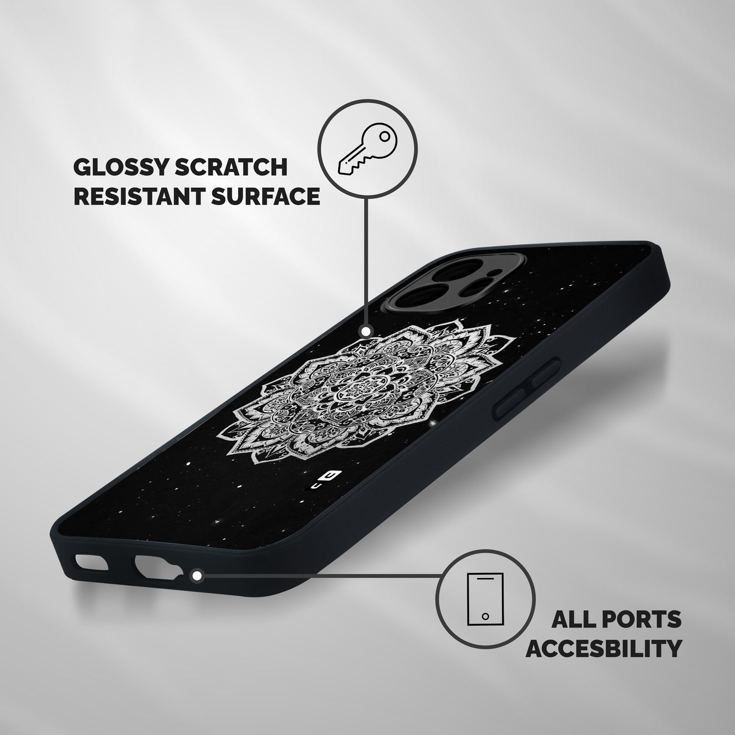 Beautiful Mandala Design Shockproof Hybrid Protection (Metal + TPU) Back Case Cover
