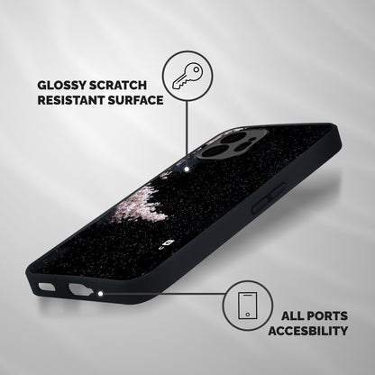 Beautiful Night Sky Flowers Shockproof Hybrid Protection (Metal + TPU) Back Case Cover