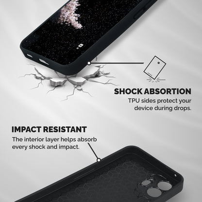 Beautiful Night Sky Flowers Shockproof Hybrid Protection (Metal + TPU) Back Case Cover