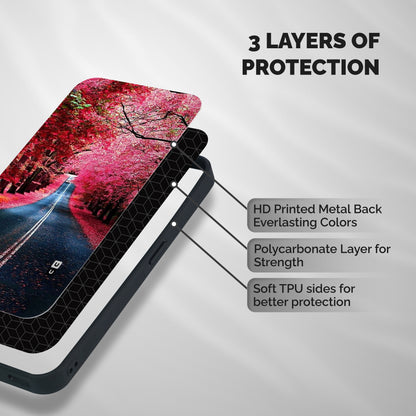 Beautiful Red Trees Shockproof Hybrid Protection (Metal + TPU) Back Case Cover