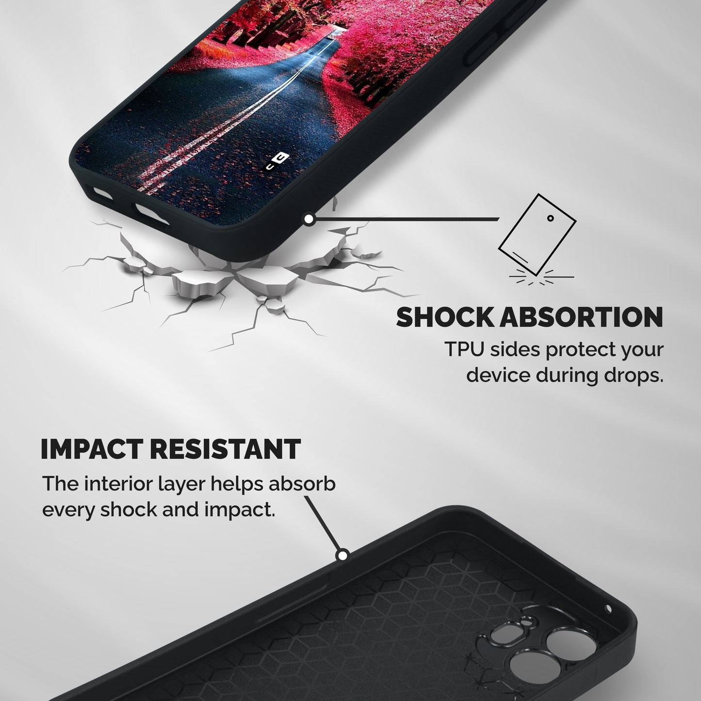 Beautiful Red Trees Shockproof Hybrid Protection (Metal + TPU) Back Case Cover