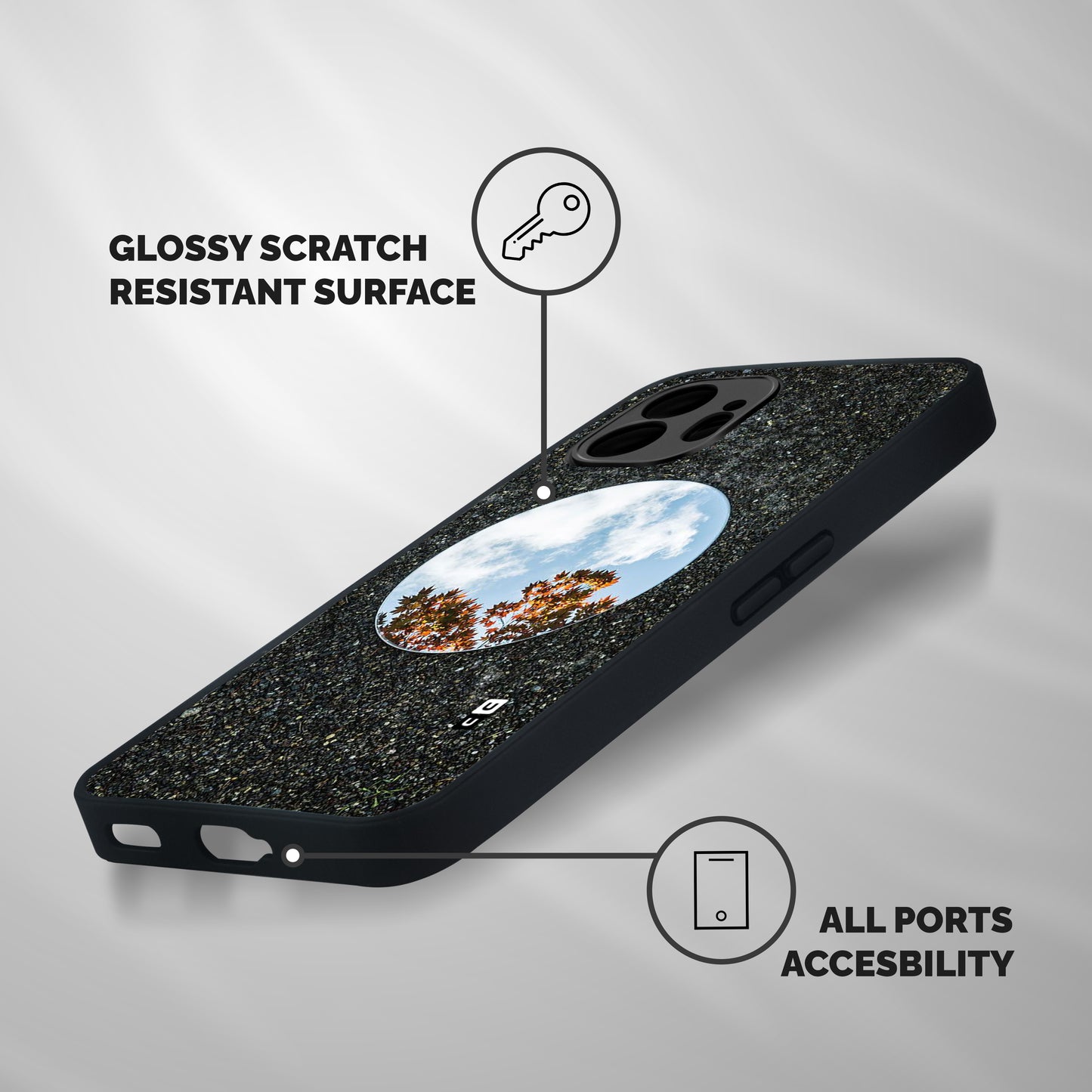 Beautiful Sky Leaves Shockproof Hybrid Protection (Metal + TPU) Back Case Cover