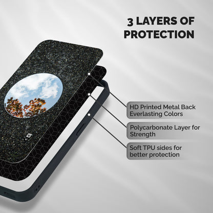 Beautiful Sky Leaves Shockproof Hybrid Protection (Metal + TPU) Back Case Cover