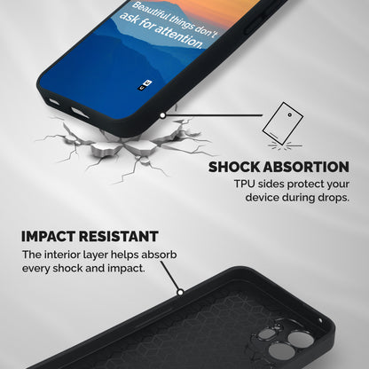 Beautiful Things Quote Shockproof Hybrid Protection (Metal + TPU) Back Case Cover