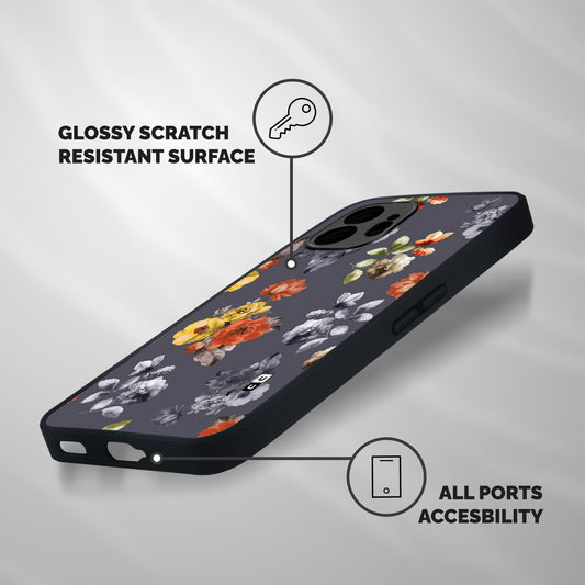 Beauty Art Bloom Shockproof Hybrid Protection (Metal + TPU) Back Case Cover