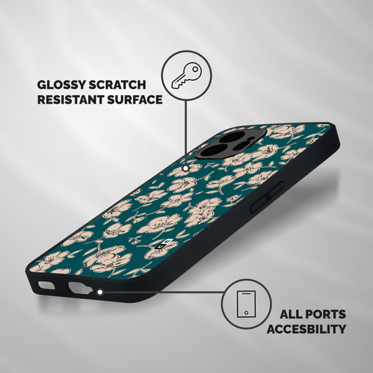 Beauty Green Bloom Shockproof Hybrid Protection (Metal + TPU) Back Case Cover