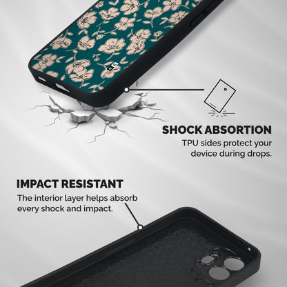 Beauty Green Bloom Shockproof Hybrid Protection (Metal + TPU) Back Case Cover