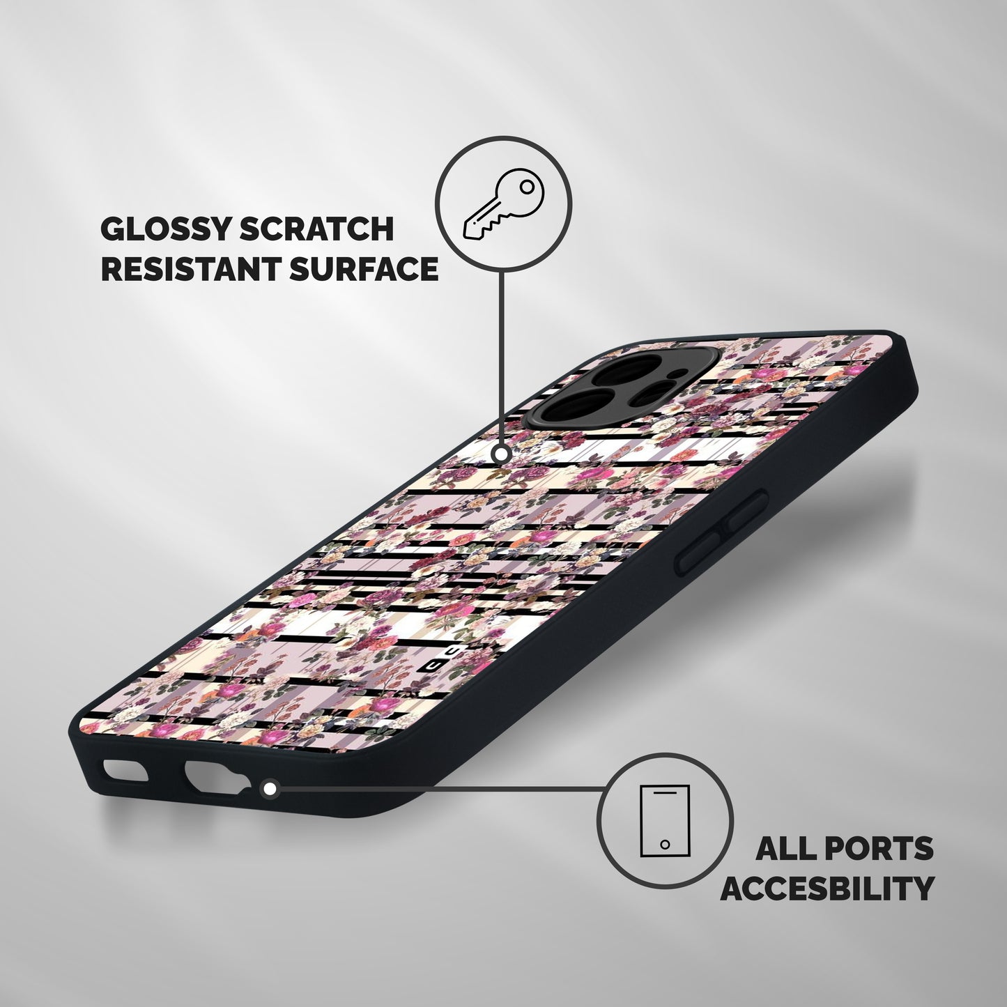 Beauty In Floral Shockproof Hybrid Protection (Metal + TPU) Back Case Cover