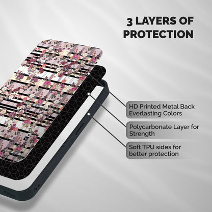 Beauty In Floral Shockproof Hybrid Protection (Metal + TPU) Back Case Cover