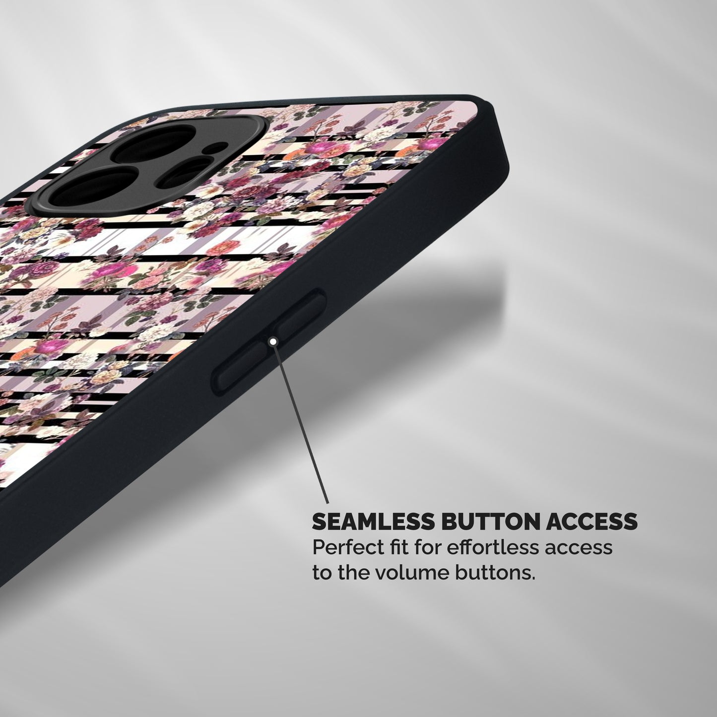 Beauty In Floral Shockproof Hybrid Protection (Metal + TPU) Back Case Cover
