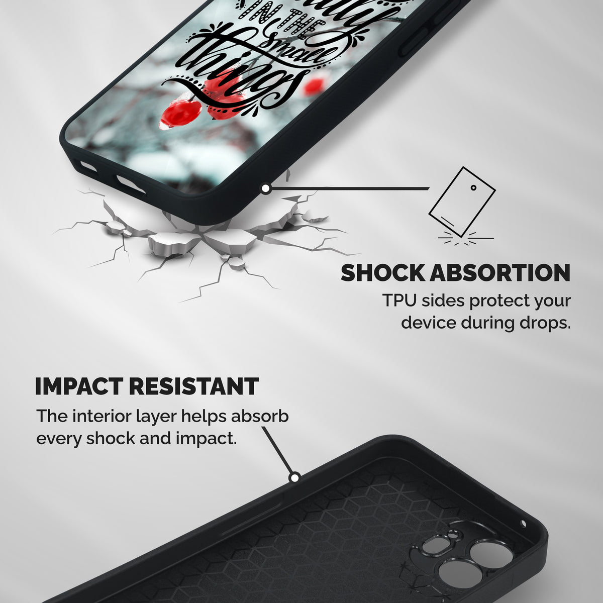 Beauty in Small Things Shockproof Hybrid Protection (Metal + TPU) Back Case Cover