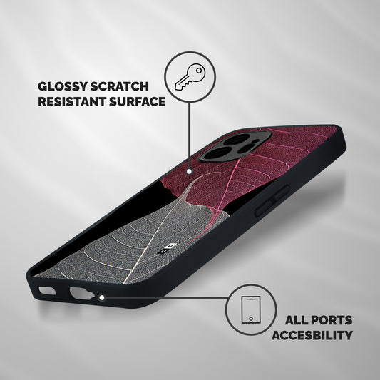 Beauty Leaf Shockproof Hybrid Protection (Metal + TPU) Back Case Cover