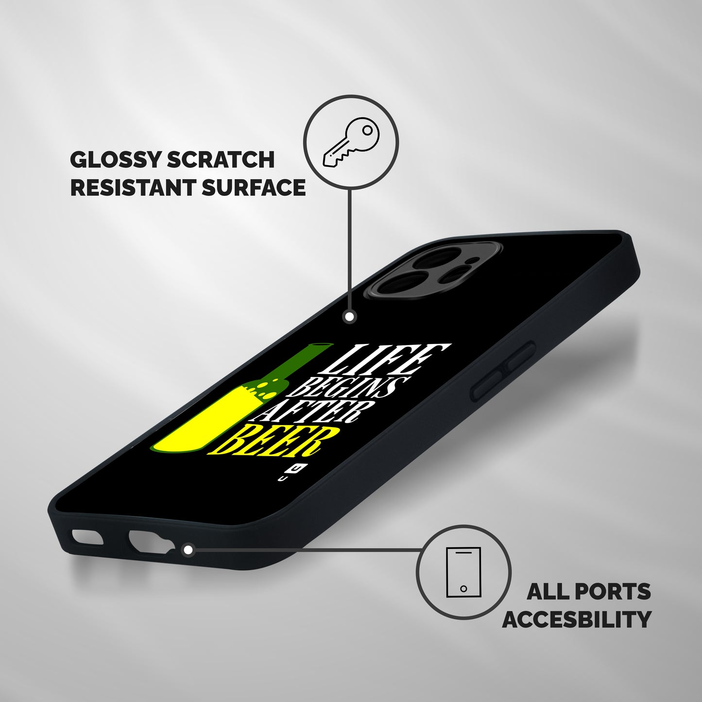 Beer Life Shockproof Hybrid Protection (Metal + TPU) Back Case Cover