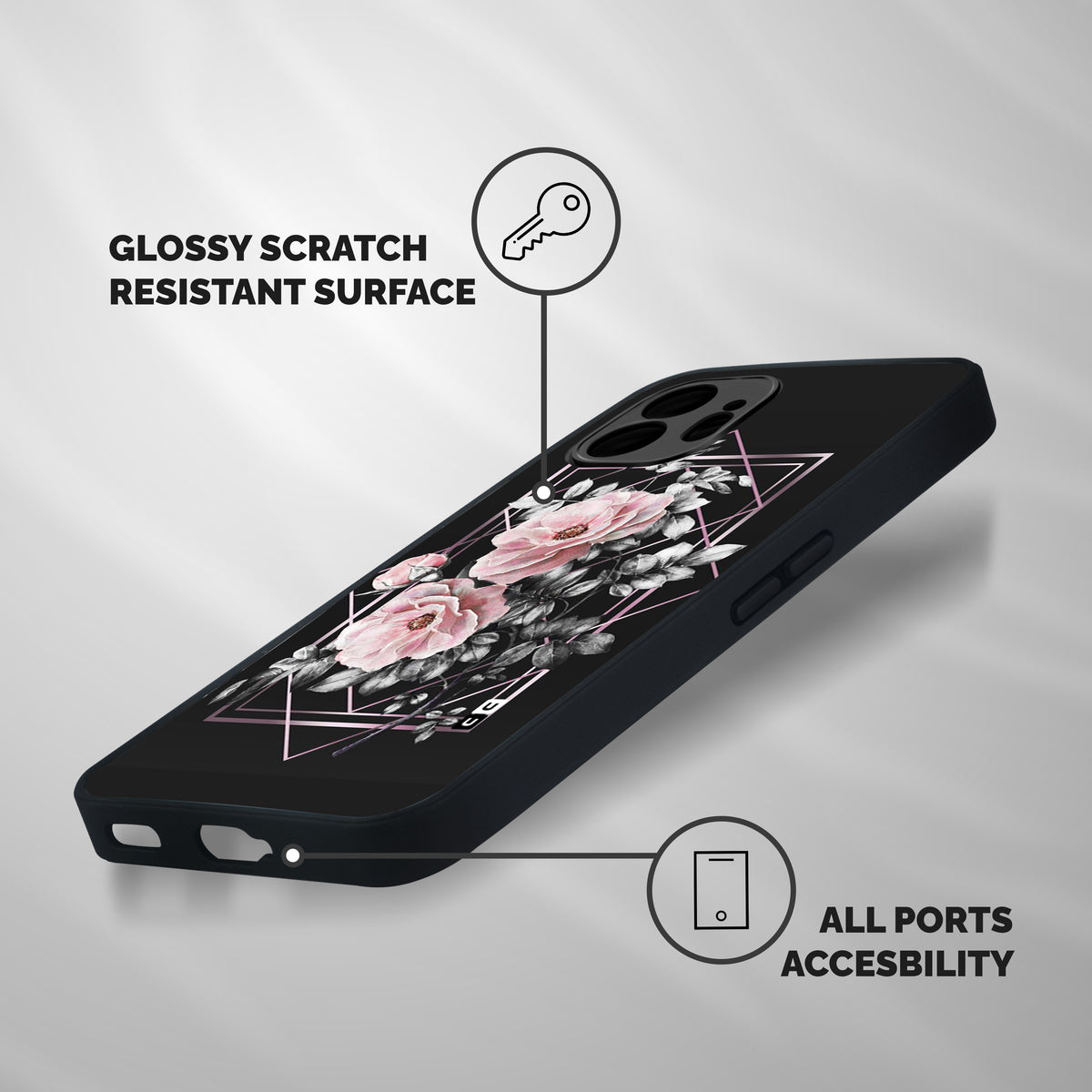 Beguilling Pink Floral Shockproof Hybrid Protection (Metal + TPU) Back Case Cover