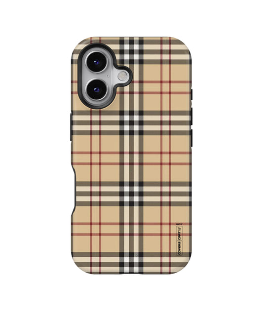 Beige Check MagSafe Bumper Case