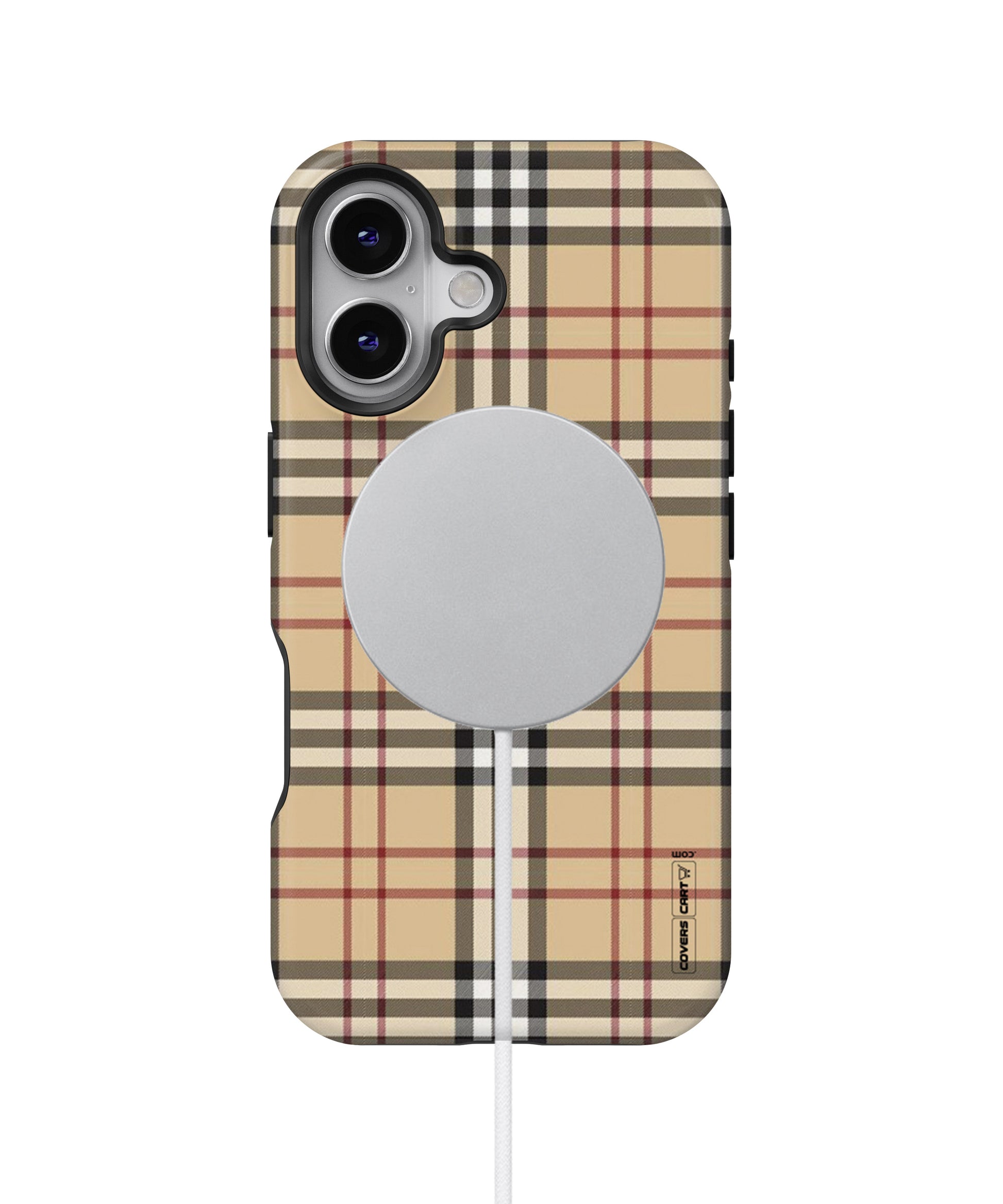 Beige Check MagSafe Bumper Case