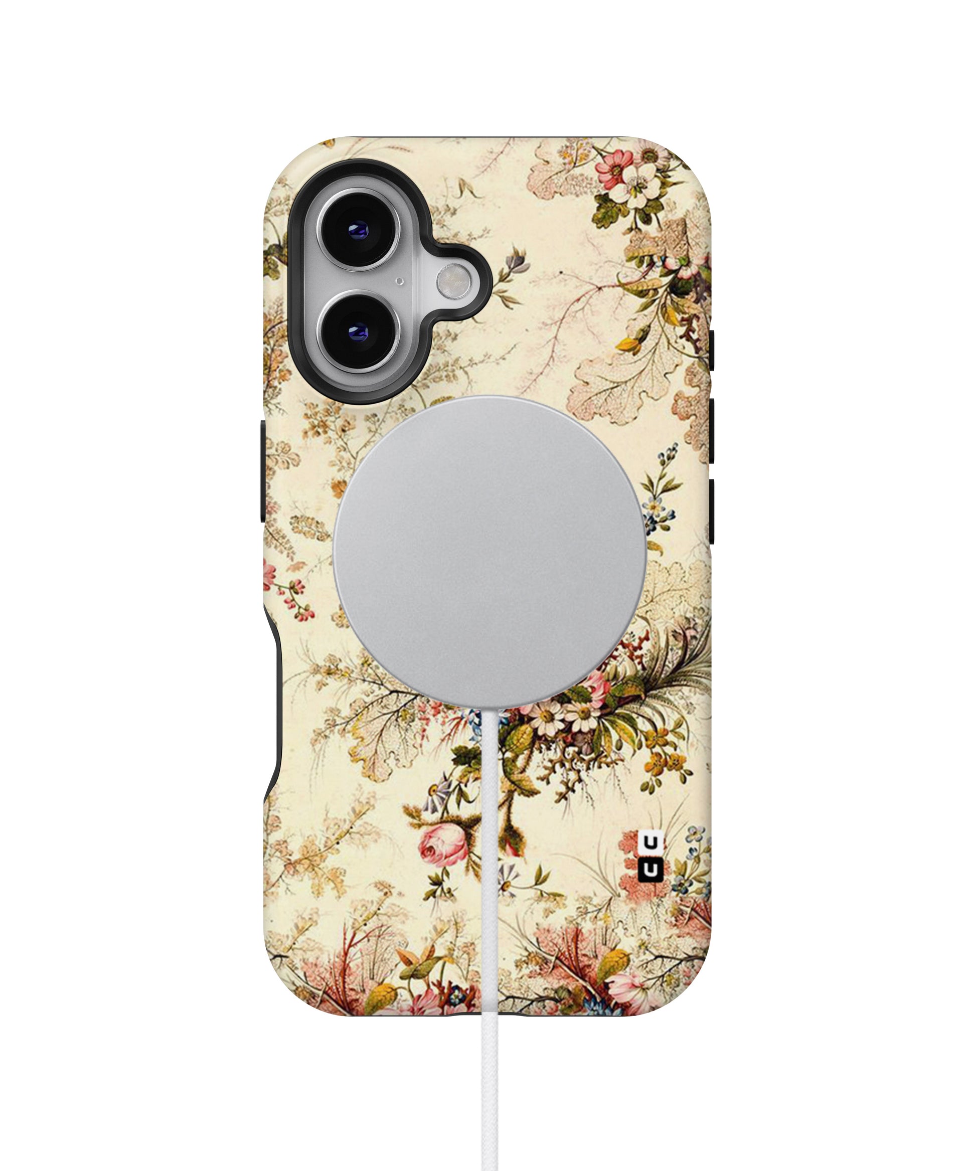Beige Floral MagSafe Bumper Case