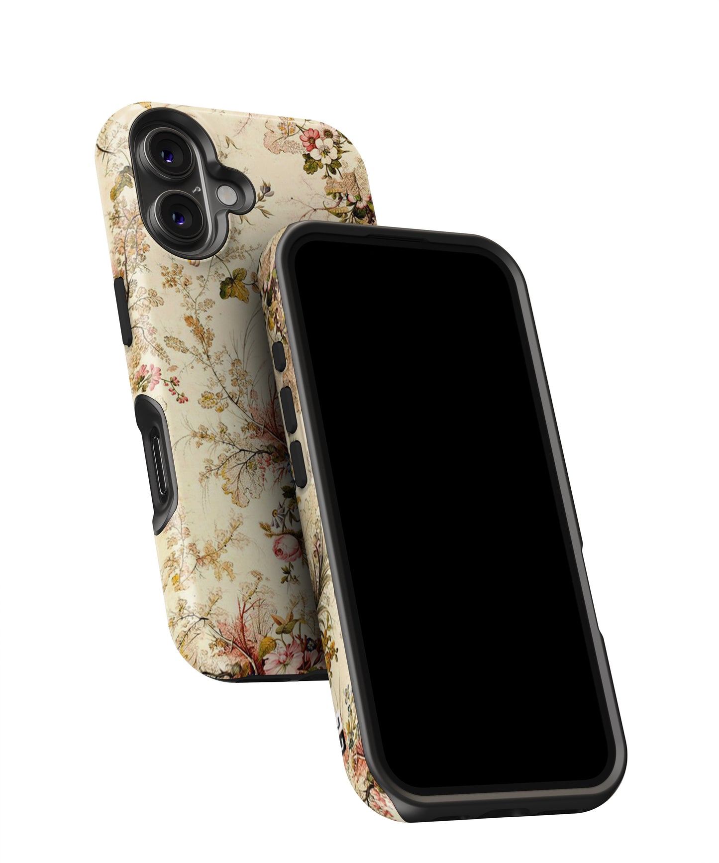 Beige Floral MagSafe Bumper Case