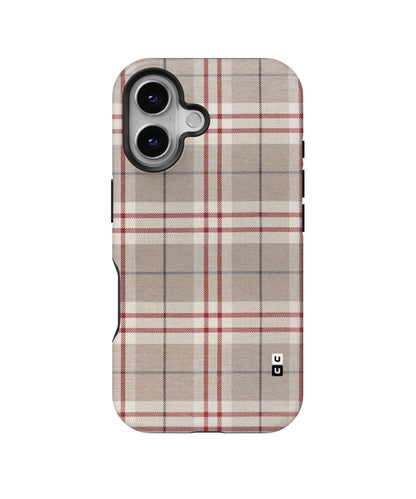 Beige Red Check MagSafe Bumper Case