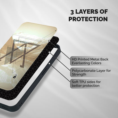 Beige View Shockproof Hybrid Protection (Metal + TPU) Back Case Cover