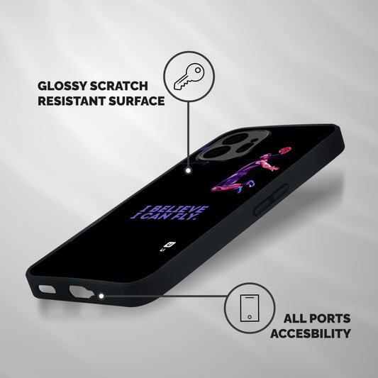 Believe And Fly Shockproof Hybrid Protection (Metal + TPU) Back Case Cover