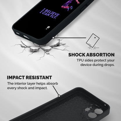 Believe And Fly Shockproof Hybrid Protection (Metal + TPU) Back Case Cover