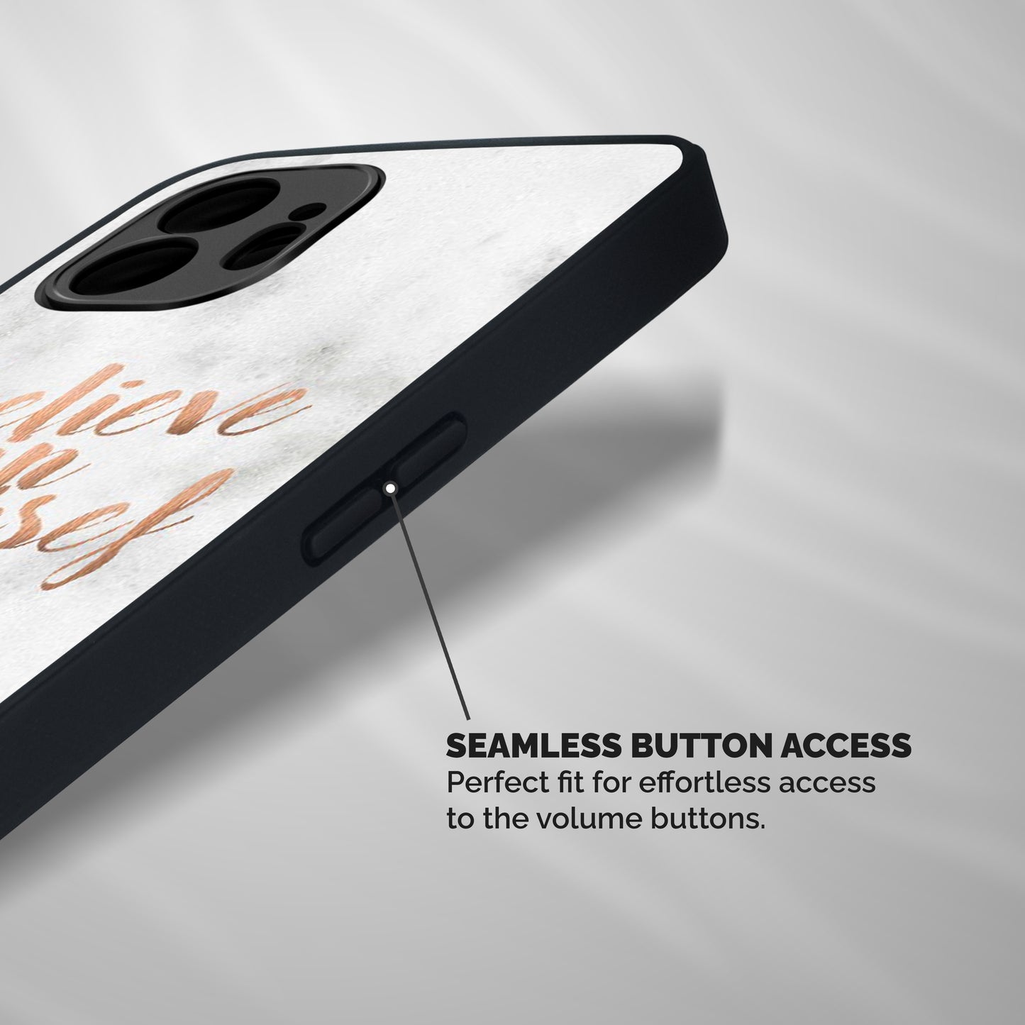 Believe in Yourself Shockproof Hybrid Protection (Metal + TPU) Back Case Cover