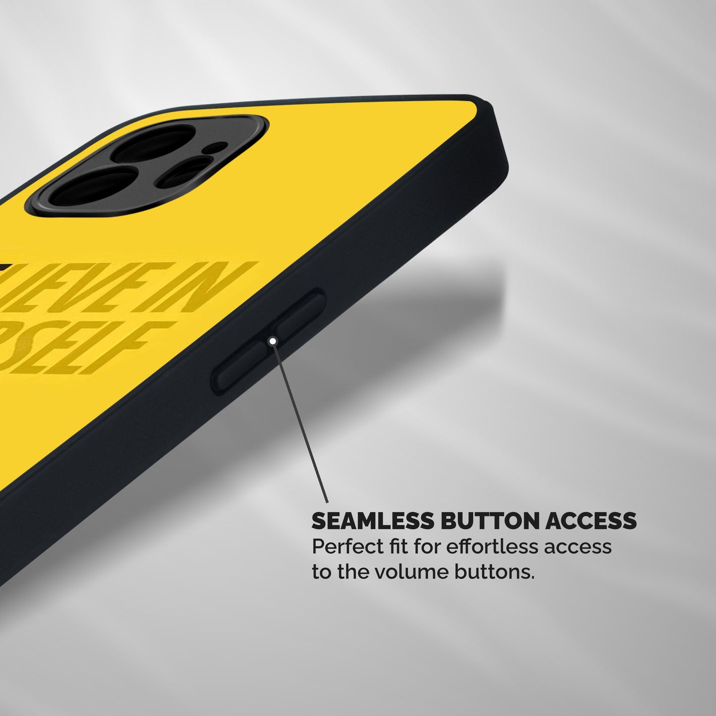 Believe Yourself Yellow Shockproof Hybrid Protection (Metal + TPU) Back Case Cover