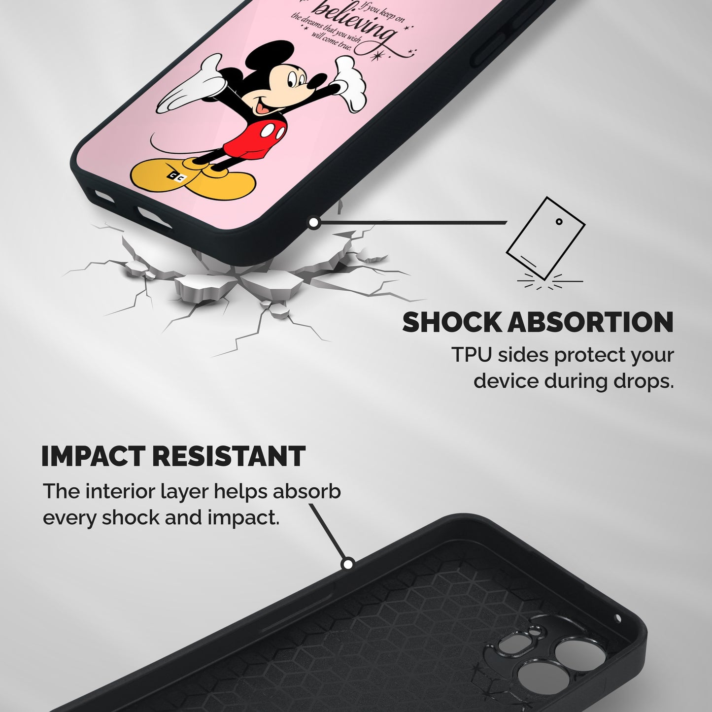 Believing Dreams Shockproof Hybrid Protection (Metal + TPU) Back Case Cover